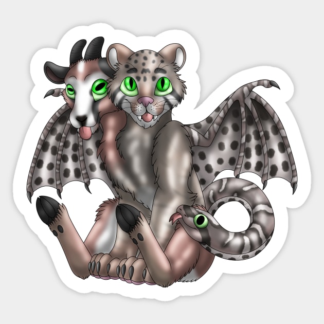 Chimera Cubs: Pallas Cat (Red) Sticker by spyroid101